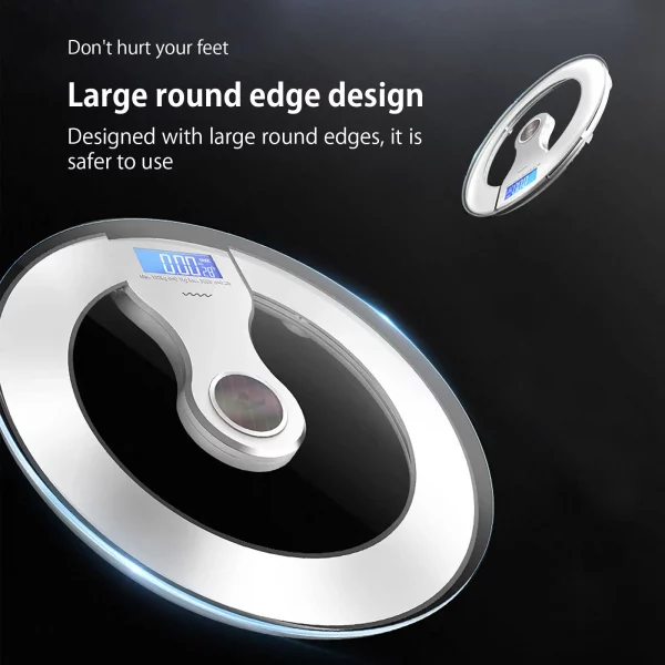 Sb9deb3133aca49cbaa9a4968e261d9341.webp Smart Weight Scale Bluetooth LCD Display Light Energy Automatic Charging Rechargeable Home Weight Measure Fat Calories Scale