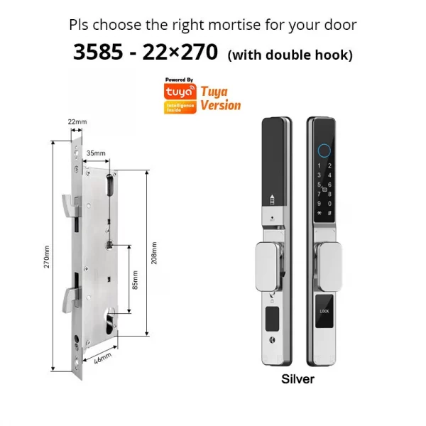 Sba1c52f6ff0a4d1b81c4914b643655bdP.webp Smart Door Lock Waterproof Aluminum Electronic Sliding Door Lock Tuya Fingerprint Biometric Password NFC Card Remote APP Control