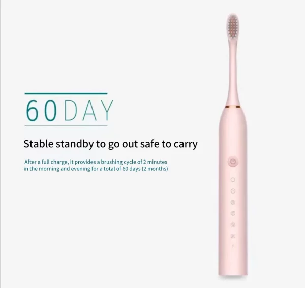 Sonic Electric Toothbrush 3 Brush Heads for Adults IPX7 Waterproof DuPont Brush Head USB Rechargeable High Frequency Cleaning