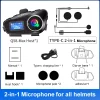 Bluetooth Motorcycle Intercom Helmet Headset 1000M Wireless Communication Interphone With Ambient Light Waterproof Headphone
