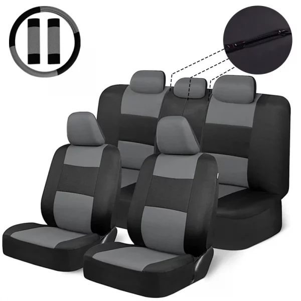 Universal Car Seat Covers With Steering Wheel Cover Shoulder Protection Set Car Accessories Interior Fit For Most Car Suv Truck