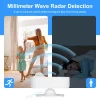 Smart Zigbee Human Presence Sensor 24G MmWave Radar +PIR,Luminance detection Use Battery Support Zigbee2mqtt Home Assistant