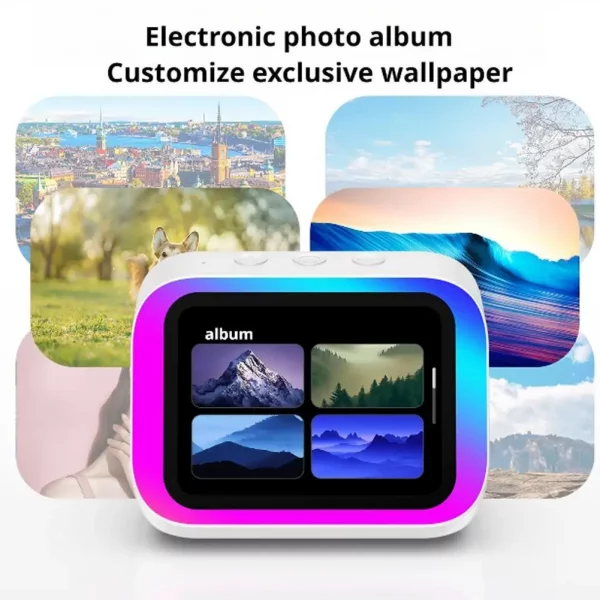 Sc2bd0742e3bf4629abf00d0090d48c2dN.webp Smart Alarm Clock Bluetooth Speaker AI Intelligent Wireless Weather Display Night Light Music Stories Player Perfect Gift