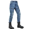 Womens zipper pants Motorcycle jeans Men's high elastic motorcycle riding rider pants Racing pants with protective