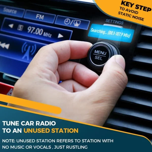 Bluetooth 5.3 FM Transmitter for Car Stronger Dual Mics Deep Bass Sound 48W PD&QC3.0 Car Charger Bluetooth Adapter