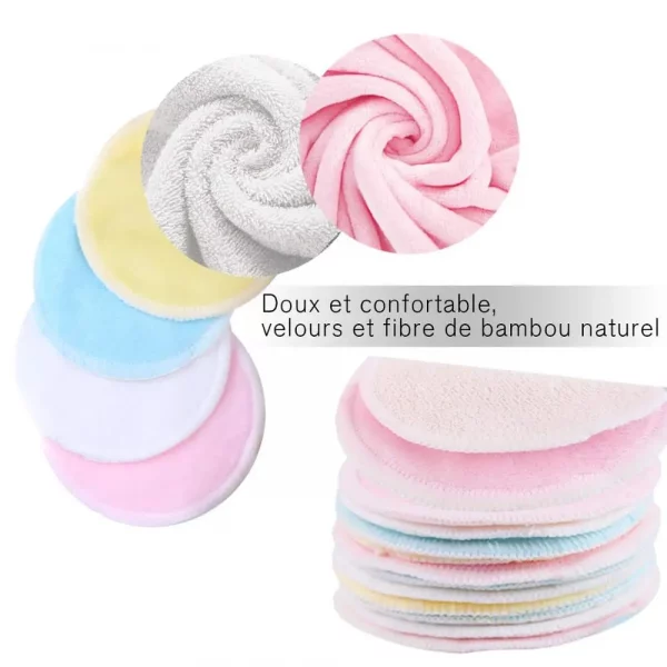 Sc4e72c66956b432cbcdaefe729758ba14.webp 10/16/20Pcs Makeup Remover Pads Reusable Cotton Pads Make Up Facial Remover Bamboo Fiber Facial Skin Care Wipe Pads with bag