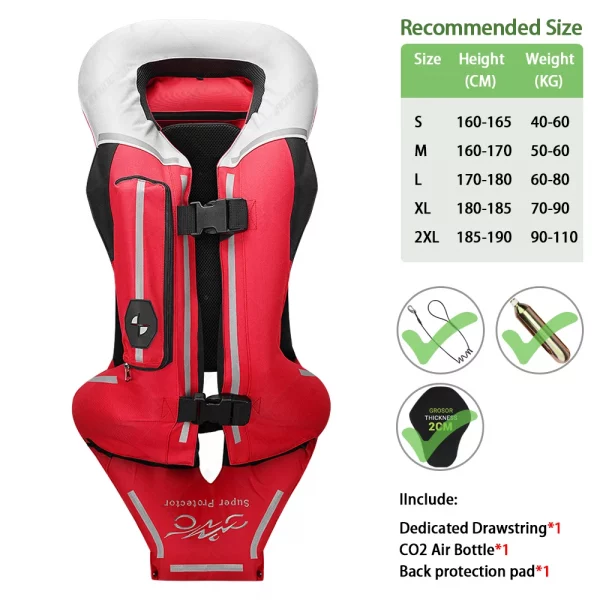 Sc75b0cb15b9047f18a4a0f4268bd1e0e1.webp New Motorbike Body Armor Motorcycle Air Bag Vest Motor Air-bag Vest Motocross Racing Riding Airbag System Anti-fall CE Protector