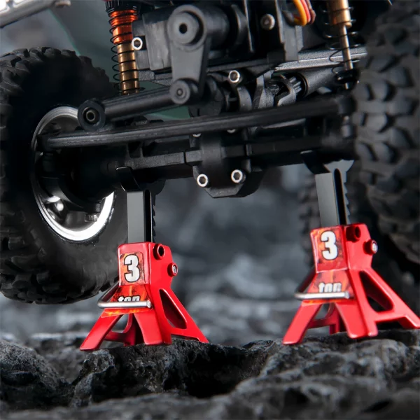 Sc7b0a444104a46e783233f1b05a5e572K.webp AXSPEED 2Pcs Simulation Mini Metal Height Adjustable 3T Jack Repair Stand Tools for Axial SCX24 1/24 TRX-4M 1/18 RC Car Model