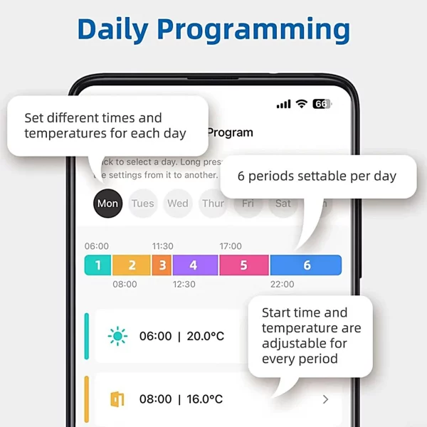 Smart Programmable Temperature Controller APP Voice Control WiFi Wireless Thermostat For Gas Boiler Control Floor Heating