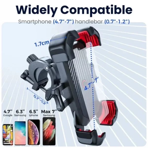 Sccca640ee3c94176b5d1a29951d2abc7M.webp Universal Stand Bicycle Cell Phone Mount Motorcycle Phone Holder For 4.7-7 inch Smartphone Stand Shockproof Cellphone Bracket
