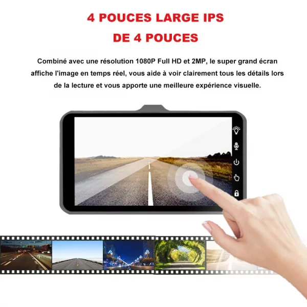 Dashcam 24H Touch Night Vision FULL HD 1080P Front And Rear Camera 4.0 Inch CAR DVR Mirror Digital Video Recorder Dvr Black Box