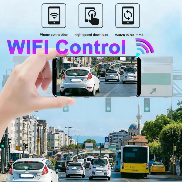 Sce3534c282ff4c71bd6ca38a28f47aa8O.webp Dash Cam for cars 1080P Car DVR Video Recorder Dual car camera Front Inside View Camera Loop Recording WiFi Monitor Dashcam