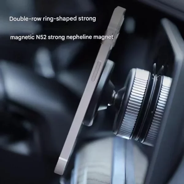 Adjustable Vacuum Magnetic Suction Cup Phone Holder, Suitable for Car/Gym/Mirror/Smooth Surfaces Hands-Free Stand, Compatible