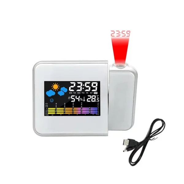 Sd2a832b6e3084b7a922a3653e1188067h.webp Smart Alarm Clock with Night Backlight Digital LED Projector Adjustable Projection Angle for Home Living Room Bedroom