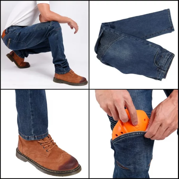 Kevlar Motorcycle Jeans Men Motocross Protective Pants Aramid Sports Racing Riding Gear Spring Autumn