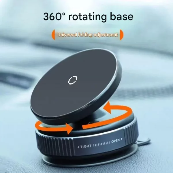 Adjustable Vacuum Magnetic Suction Cup Phone Holder, Suitable for Car/Gym/Mirror/Smooth Surfaces Hands-Free Stand, Compatible