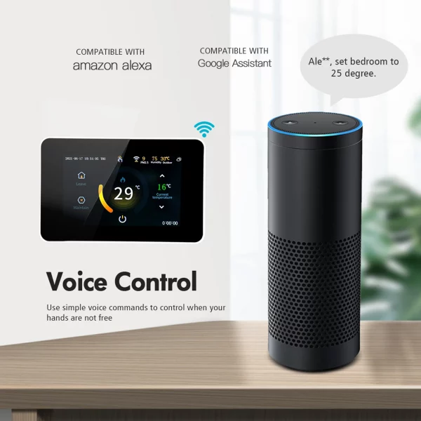 WiFi Smart Thermostat Programmable Thermostat 5+2/ 6+1/ 7 Days Schedule APP Remote Control Voice Control ℃/℉ PM2.5 Humidity