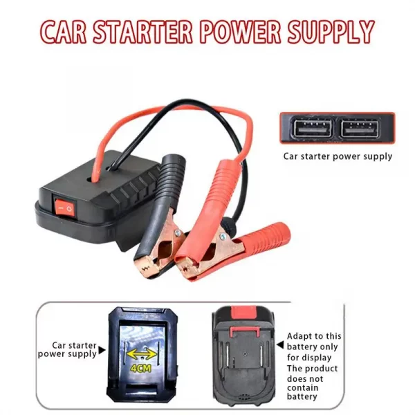 Portable Car Battery Jump Starter Jump Box Lithium Battery Converter - Compact Power Pack for Emergency Vehicle Starting