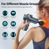 Deep Tissue Mini Massage Gun Muscle Percussion Massager for Athletes 4 Massages Head and 6 Speeds Grey