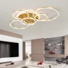 Smart Home Modern Round Design LED Ceiling Chandelier For Living Room Restaurant Bedroom Circle Rings Lighting Fixture Luminaire
