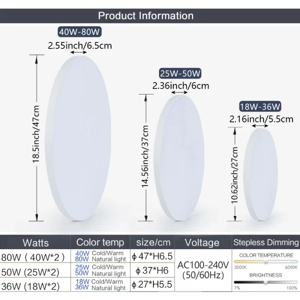 Smart LED Ceiling Light APP Luster Remote Control Appliance 36W 50W 80W interior Home Decor Fixture Bathroom Bedroom