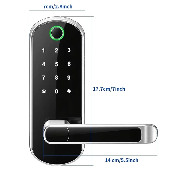 Sdd410d249bfb4a8aba03ae34dcc49798n.webp Smart Fingerprint Door Lock App Remote Control Keyless WIFI Digital Touchscreen Lock NFC IP67 Waterproof with 2 IC Cards