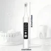 Tooth Polisher, Rechargeable Teeth Whitening Kit, for Teeth Cleaning and Whitening, Equipped with 6 Brush Heads & LED Light, Por