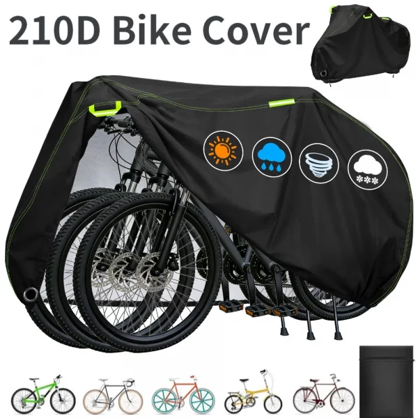 Se10ad721a3da49dfa3705cfea1c8049ev-1.webp Outdoor Bike Cover 210D High Quality Bicycle Protector Multipurpose Sun Rain Snow Dust Waterproof All Weather Protective Covers