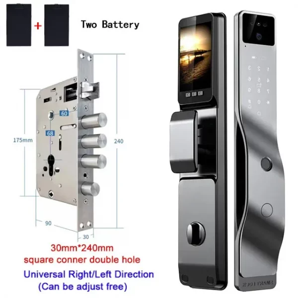 Se385189230cc46db8e8066f1f4762e5d5.webp Tuya App Smart Lock Household Anti-theft Door Fingerprint Lock With Camera Password Lock Large Door Lock