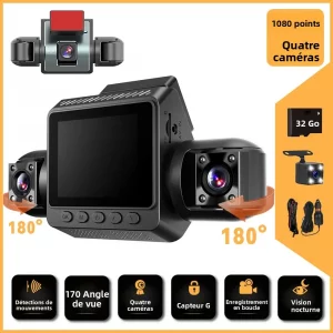 Dash Cam HD 1080P Multifunctional Dash Cam for Cars 4 Camera Car Camera  24H IR Night Vision,Loop Recording,wide angle Car DVR