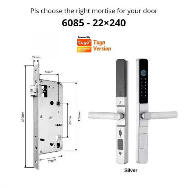 Se53b9593e2a74f2bb4807b005cbaf662I.webp Smart Door Lock Waterproof Aluminum Electronic Sliding Door Lock Tuya Fingerprint Biometric Password NFC Card Remote APP Control