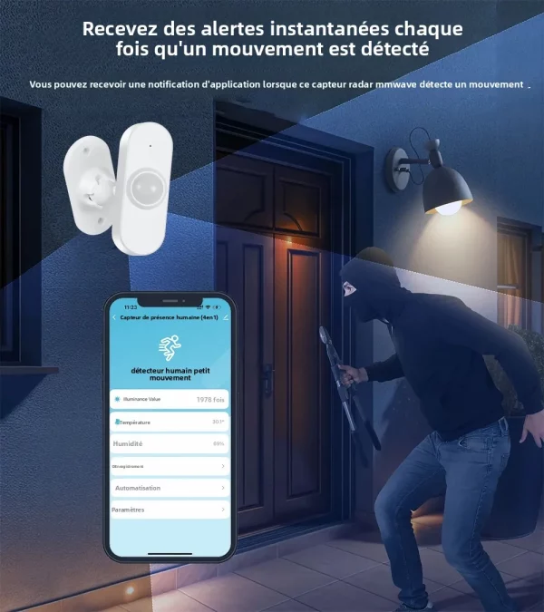 Smart Zigbee Human Presence Sensor 24G Mmwave Radar Motion Light Detector Smart Home Optional Temperature And Humidity Detection