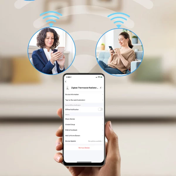 Se68eac305c584f7aaca222b65318401aD.webp Smart Thermostat Radiator Valve TRV 5-35°C Temp Control WiFi App Alexa Voice for Home Heating Energy Saving Easy Install