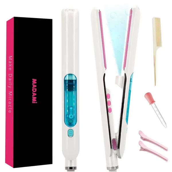 Steam Hair Straightener Professional Ceramic Vapor Flat Iron 450℉ Fast Heat Argan Oil Treatment Hair Care Tools