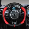 Car Steering Wheel Cover 38cm 15" Leather For MINI COOPER S JCW ONE F54 F55 F56 F60 R60 R61 Auto Accessories