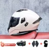New Motorcycle Professional Racing Flip Up Helmet ABS Material Modular Dual Lens Bluetooth Helmets DOT  full face helmet