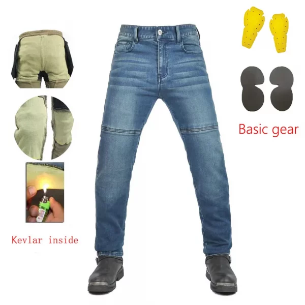 Seb5ba3c88b3b4e2ab1b5a98ec96f2a4fg-6.webp Motorcycle Riding Jeans Pants Soft elastic Inset Gear Wear-resistant Fireproof Kevlar Protective Layer On Hips And Knees