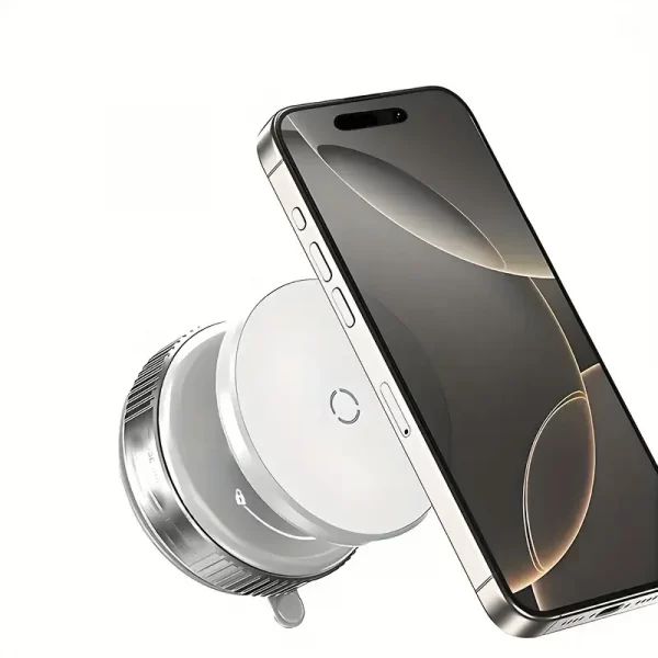 360° Adjustable Vacuum Magnetic Suction Cup Mobile Phone Holder Suitable for Car/Gym/Mirror/Smooth Surface Hands-free Suction