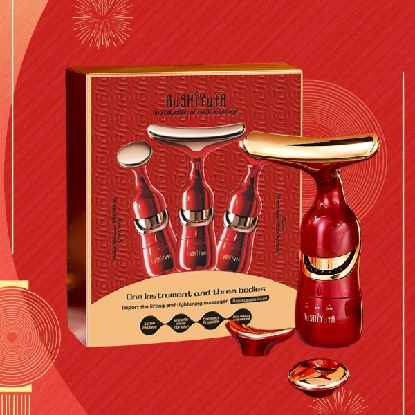 3 In 1 Facial Lifting Device Neck Facial Eye Massage Face Slimmer EMS Beauty Skin Tightening Wrinkle Anti Aging Face Massager