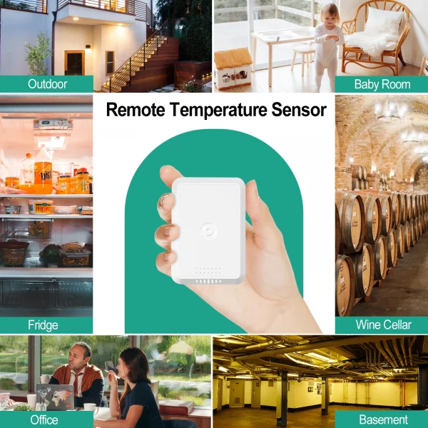 Sf3e2a1333fe84bc7a4aa286b3d2fb2d7y.webp Smart Wireless Digital Thermometer- Indoor/Outdoor Temp Monitor with Min/Max Records 100m Range Wall Mountable for Home Office