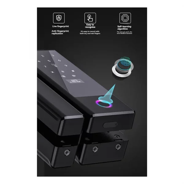 ELECT-Tuya Smart Home Fingerprint Lock With Biometric Access For Sliding Glass Doors Electronic Glass Door Lock