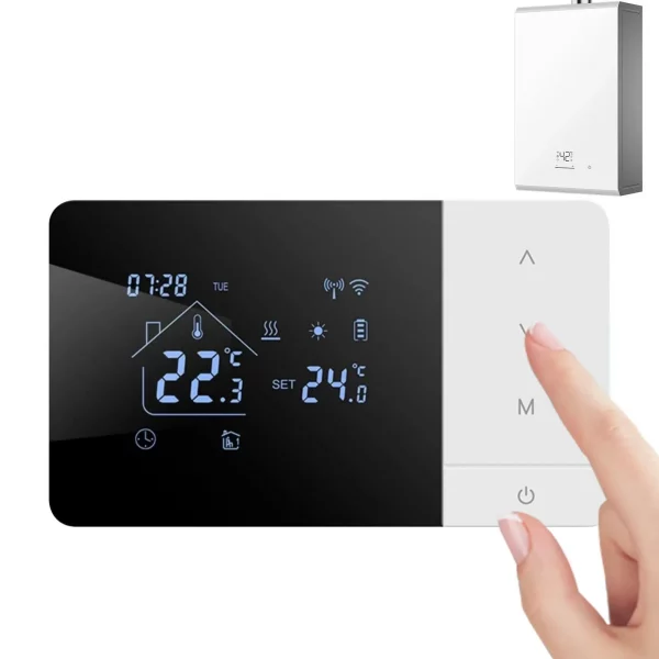 Smart Programmable Temperature Controller APP Voice Control WiFi Wireless Thermostat For Gas Boiler Control Floor Heating