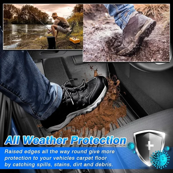 Rubber Car Floor Mats For Ford BRONCO SPORT 2021    3D carpet TPE Waterproof Carpet Antislip Car Mat