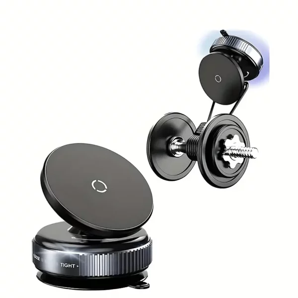 360° Adjustable Vacuum Magnetic Suction Cup Mobile Phone Holder Suitable for Car/Gym/Mirror/Smooth Surface Hands-free Suction