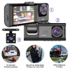 Sfaee7bc4ab8c4bf081c13ff3230dfa81T-3.webp Dash Cam W/ IR Night Vision Loop Recording & 2" IPS Screen 1080P 3 Camera , DVR recorder, video recorder, Vehicle DVR