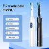 Sonic Electric Toothbrush Rechargeable Rotary Adult Waterproof with Timer 5 Modes & 4 Replaceable Brush Heads for Teeth Cleaning