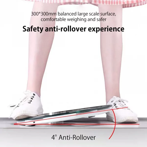 Sfd4f03d197db4bd58e265c65f7063152C.webp Smart Weight Scale Bluetooth LCD Display Light Energy Automatic Charging Rechargeable Home Weight Measure Fat Calories Scale