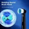 Sonic Electric Toothbrush Rechargeable Rotary Adult Waterproof with Timer 5 Modes & 4 Replaceable Brush Heads for Teeth Cleaning