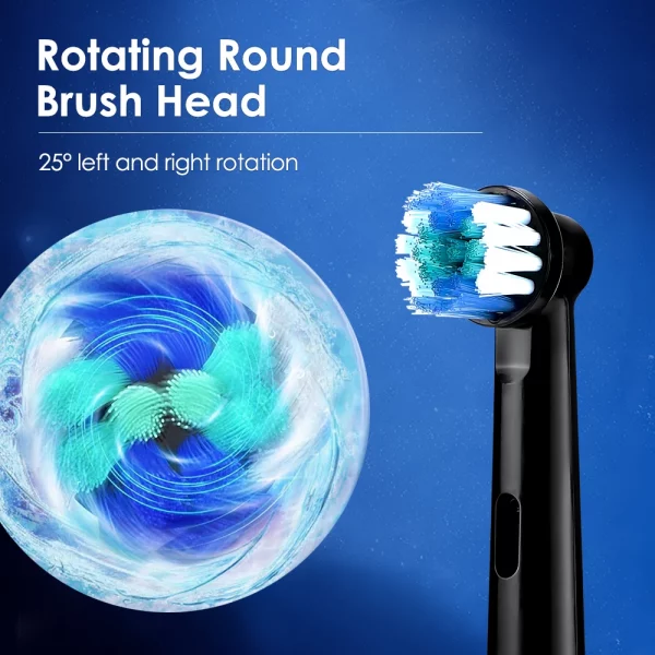 Sonic Electric Toothbrush Rechargeable Rotary Adult Waterproof with Timer 5 Modes & 4 Replaceable Brush Heads for Teeth Cleaning