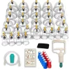 32 Pcs Vacuum Cupping Body Massager Suction Cups Jar Set Plastic Vacuum Suction Therapy Cupping Set Cans for Shoulder Massage